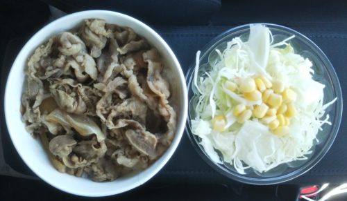 牛丼&生野菜