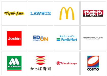 dポイント利用できるお店
